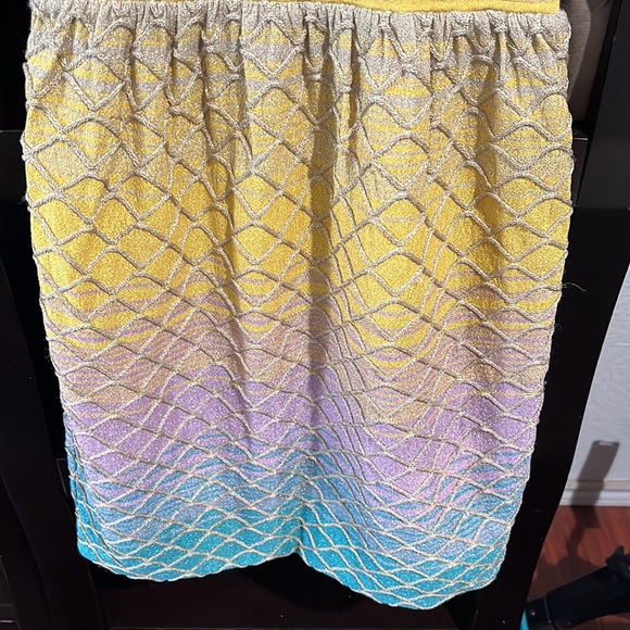 Missoni Dress 44 Gold Ombré Knit Patterned Sheath - Picture 8 of 11